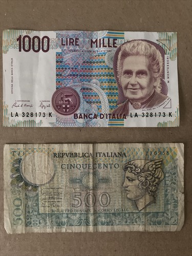 Banca italia 1000 - d'italia, lire