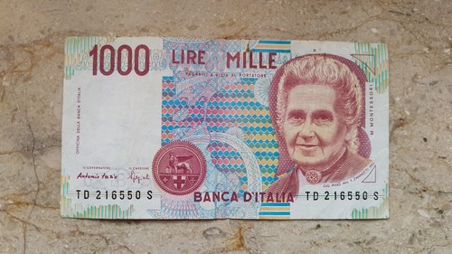 Banknote thousand 1000 lire - banknote,