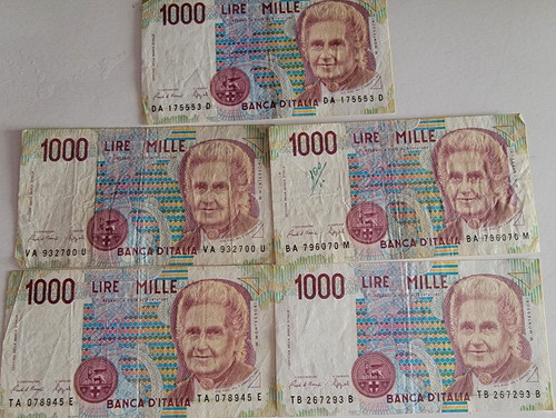 1000 lire bank italy - bank,