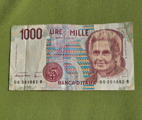 Italy 1000 lire banknote maria - italy,