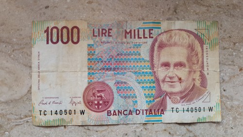 Banknote thousand 1000 lire - banknote,